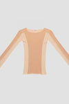 BASERANGE long-sleeved T-shirt TOSU-CG-SP24 pink camel